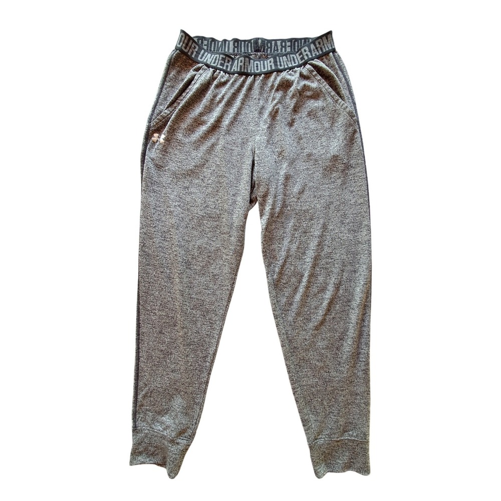 Under Armour Womens HeatGear‎ Joggers Gray Heather Loose Fit Training Pants SM